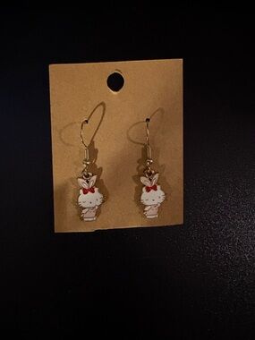 Hello kitty gold earrings